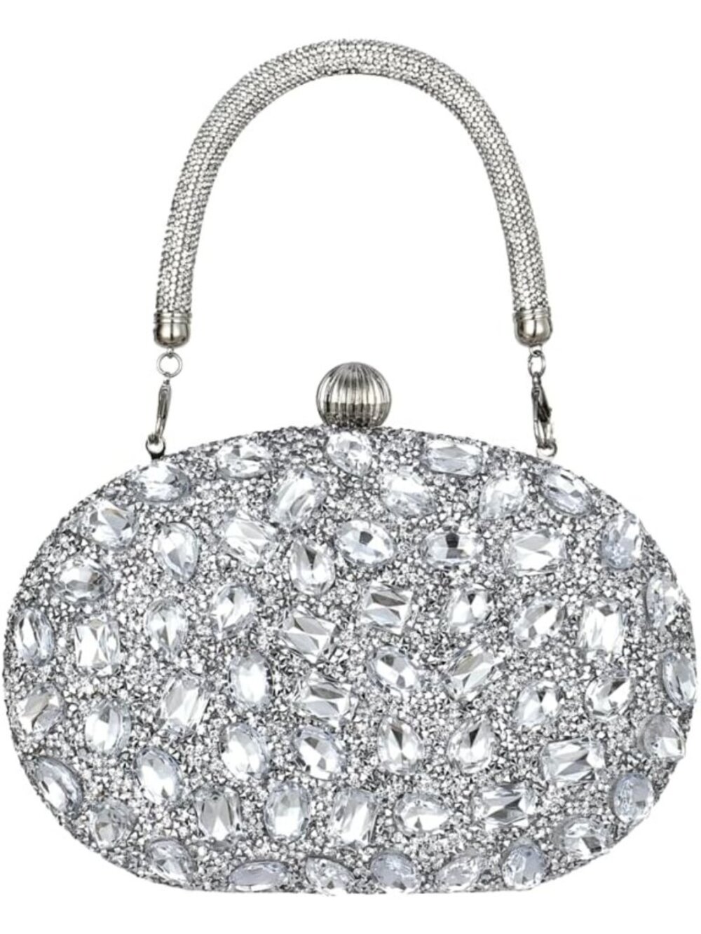 Elegant Rhinestone Evening Clutch & Crossbody Purse - Sparkling Diamond Handbag